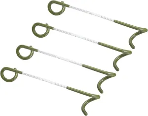 PATIKIL Camping Lantern Hook Hanger, 4 Pack Camping Equipment Tent Lamp Hook Pole Hanger for Outdoor Hiking, Olive Green