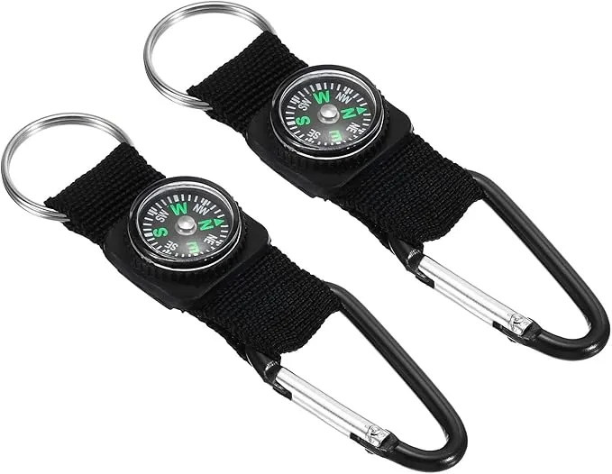 PATIKIL Compass Keychain Belt Clip, Party Favors for Camping Outdoors