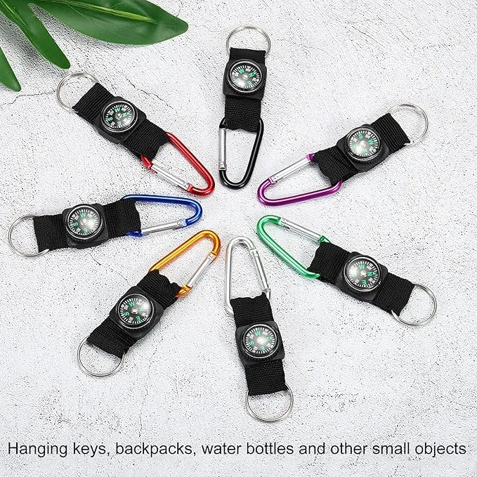 PATIKIL Compass Keychain Belt Clip, Party Favors for Camping Outdoors