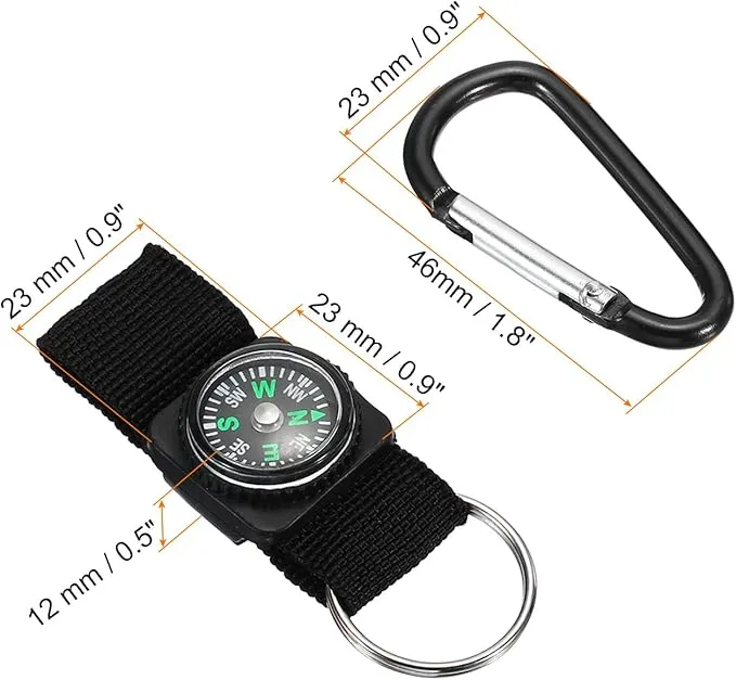 PATIKIL Compass Keychain Belt Clip, Party Favors for Camping Outdoors