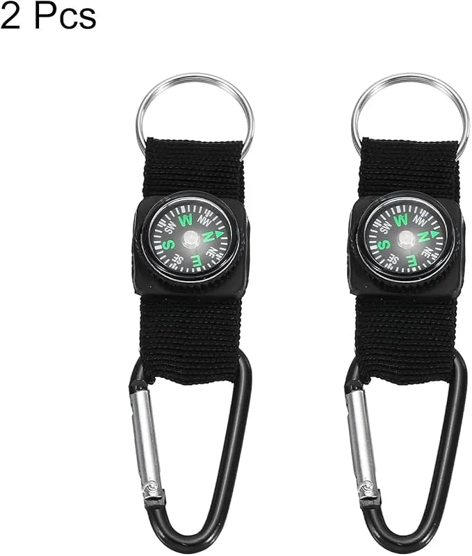 PATIKIL Compass Keychain Belt Clip, Party Favors for Camping Outdoors