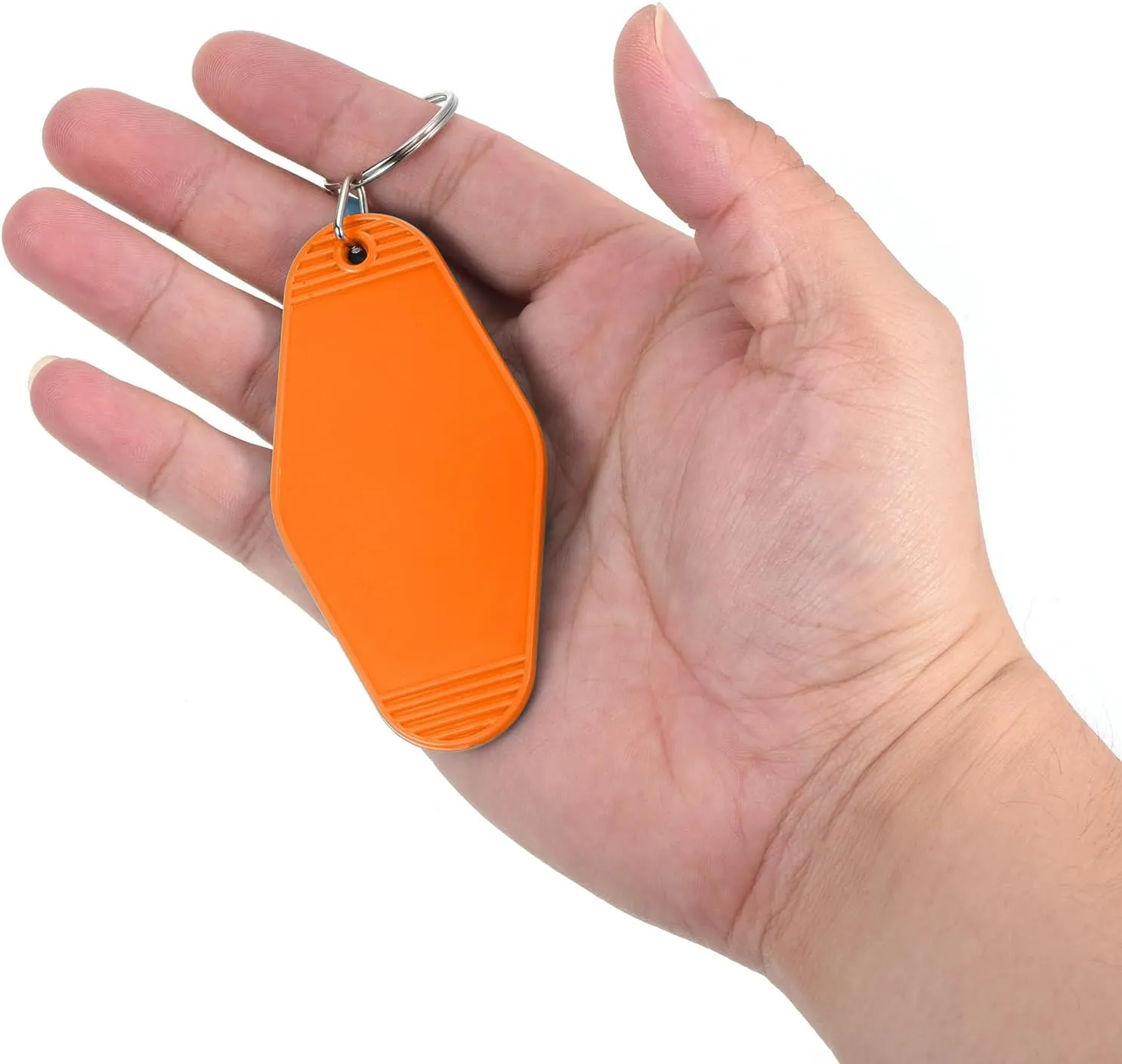 PATIKIL Vintage Motel Keychain, Blank Hotel Keychains Rhombus Retro Key Tag for DIY Crafts Ornament Backpack