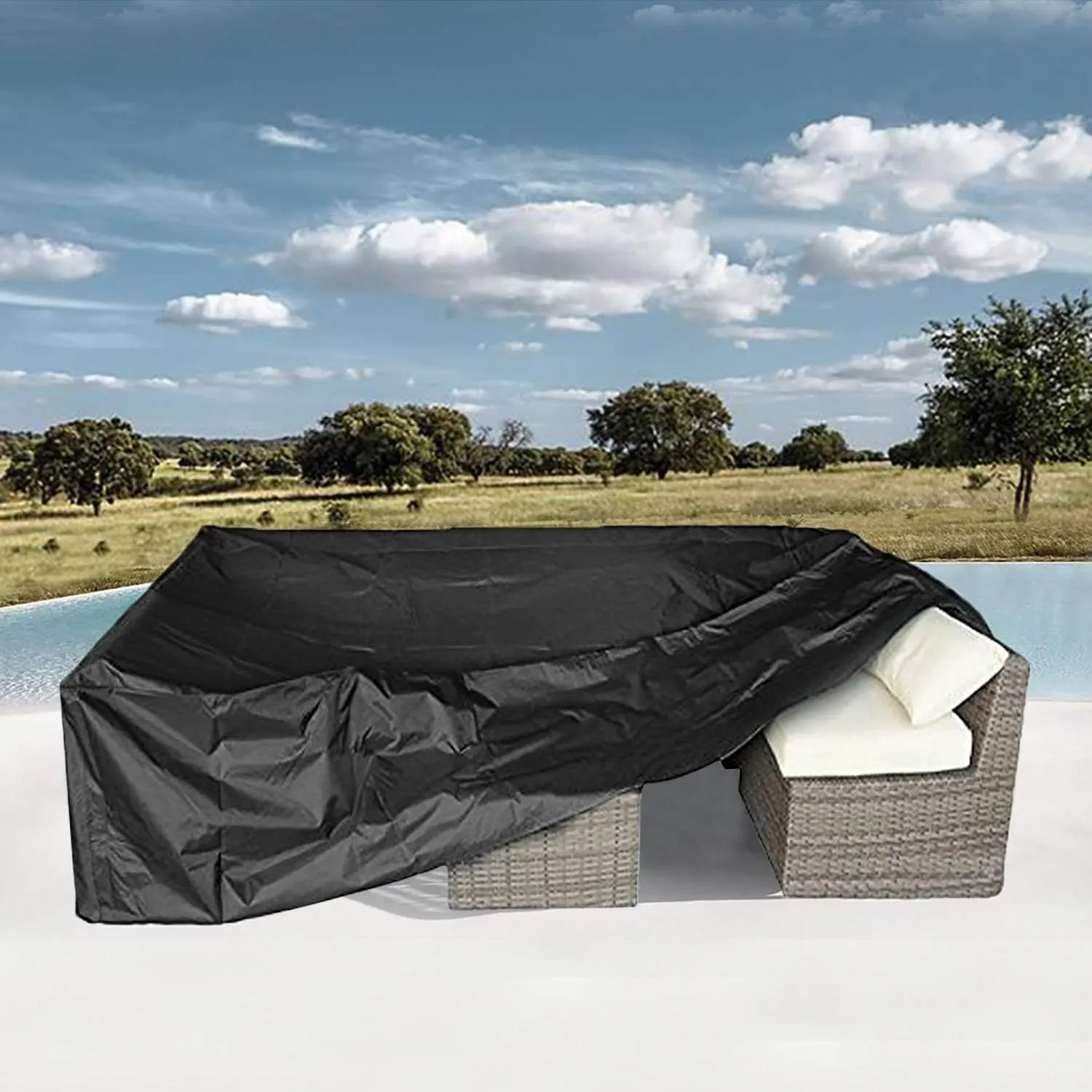Patio Furniture Set Cover Outdoor Sectional Sofa Set Covers Outdoor Table and Chair Set Covers Water Resistant Large 315cm L x 160 cm W x 74 cm H