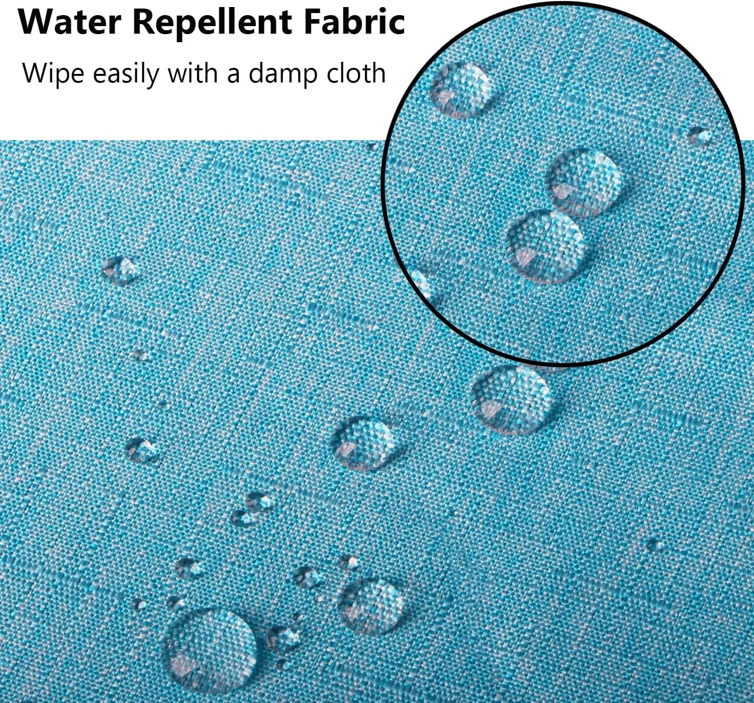 Patio Seat Cushion Covers,Washable Slip Covers Replacement,Waterproof Outdoor Furniture Chair Cushion Pillow Seat Cover for Couch,Garden,Sofa,Aqua,24"×22"×4"(4 Covers Only)