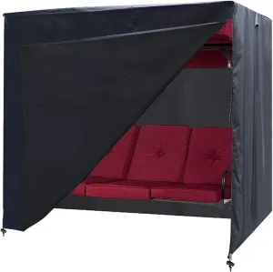 Patio Swing Cove,3 Triple Seater Hammock Cover Garden Swing Cover Garden Hammock Glider Chair Cover Outdoor Swing Cover UV Resistant Swing Canopy Cover(87L x 60 D x 72 H inch)