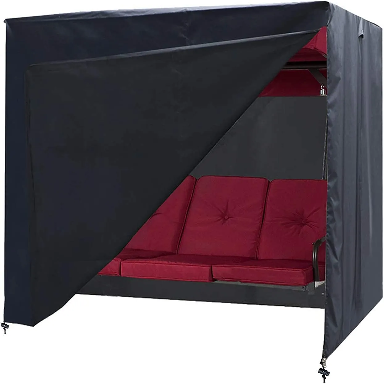 Patio Swing Cove,3 Triple Seater Hammock Cover Garden Swing Cover Garden Hammock Glider Chair Cover Outdoor Swing Cover UV Resistant Swing Canopy Cover(87L x 60 D x 72 H inch)