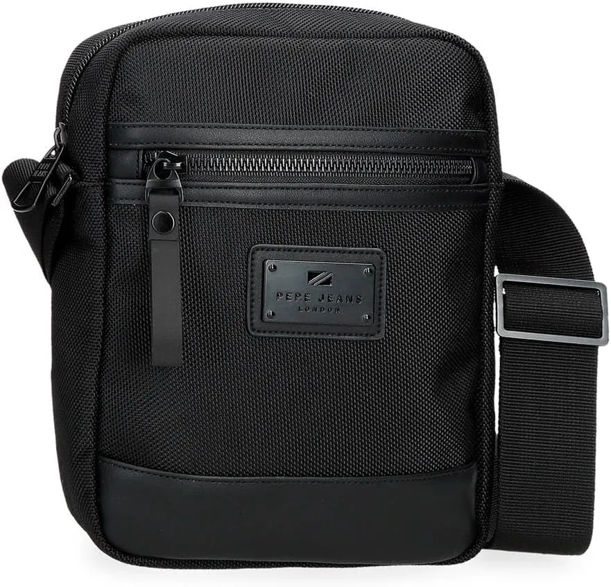 Pepe Jeans Medium Crossbody Bag, Black/White