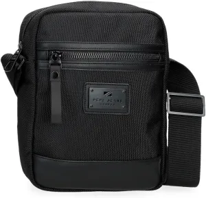 Pepe Jeans Medium Crossbody Bag, Black/White