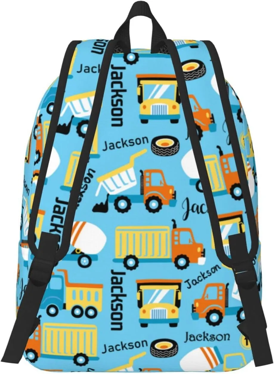Personalized Backpack| Custom Name Backpacks For Her/Him For Work,Weekend Getaway,Traveling,Hiking,Camping |Funny Vehicle Pattern Backpack (A - style 1)