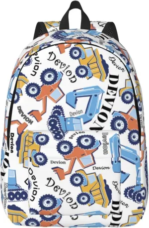 Personalized Backpack| Custom Name Backpacks For Her/Him For Work,Weekend Getaway,Traveling,Hiking,Camping |Funny Vehicle Pattern Backpack (A - style 4)