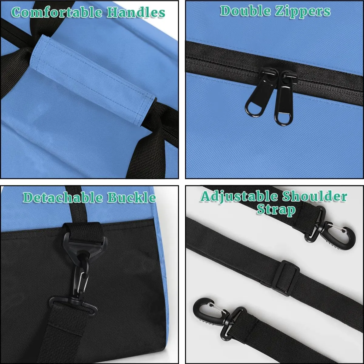 Personalized Gym Bag for Women Men, Custom Duffel Bag with Name, Small Sports Bag Travel Carry On Weekender Bags, Blue