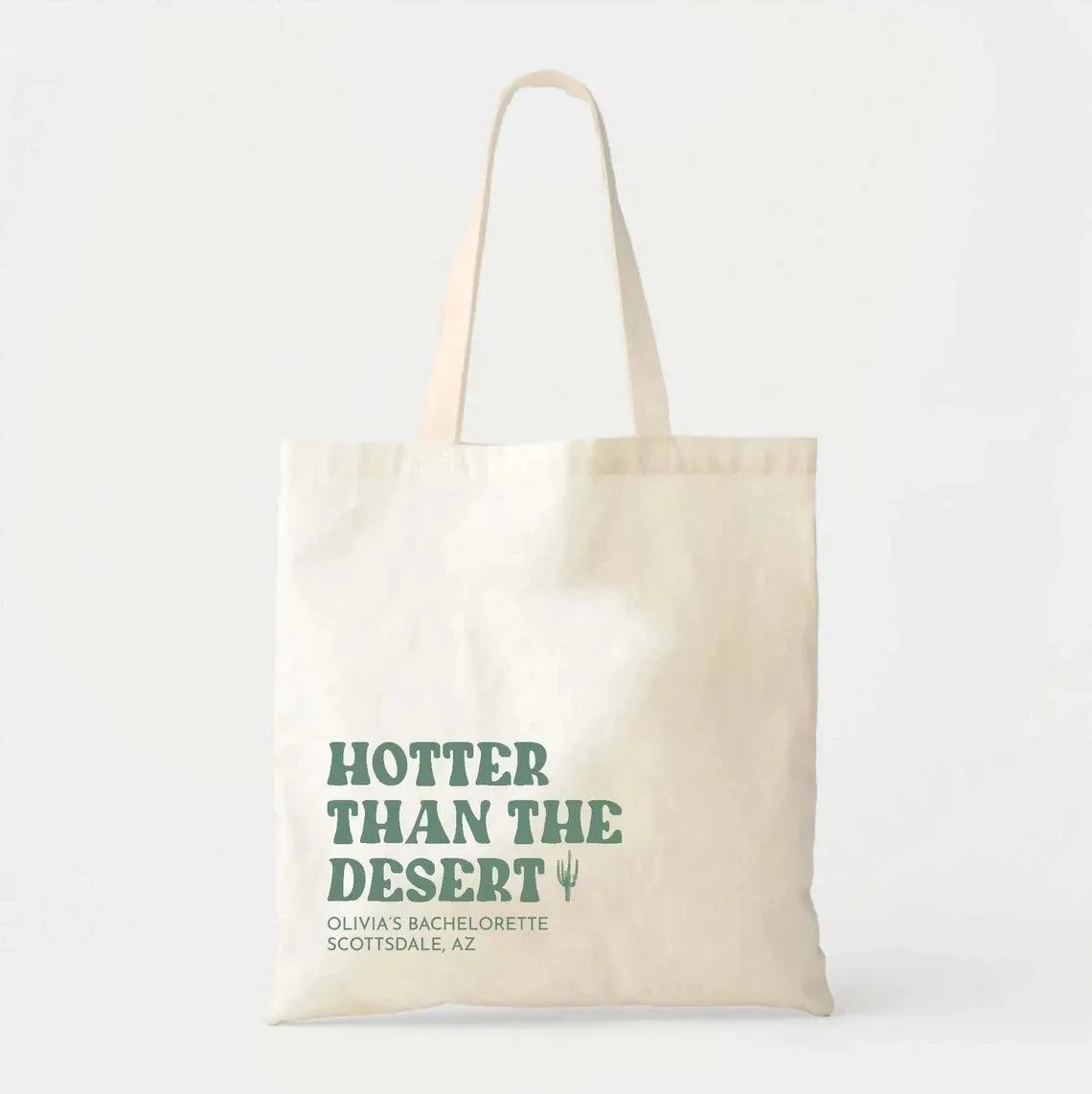 personalized hotter than the dessert tote bag
