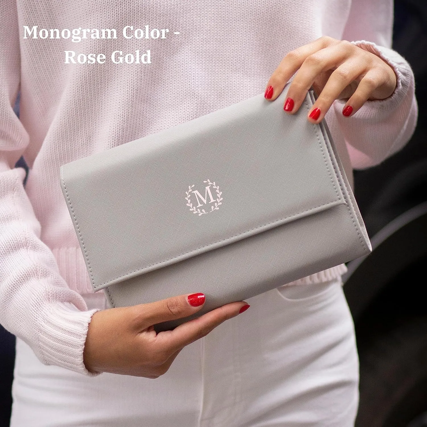 Personalized Initial Travel Jewelry Case - Monogram Custom Gifts For Women, Bridesmaid Proposal Gifts, Travel Jewelry Organizer, Customized Travel Jewelry Box, Birthday Gifts For Mom