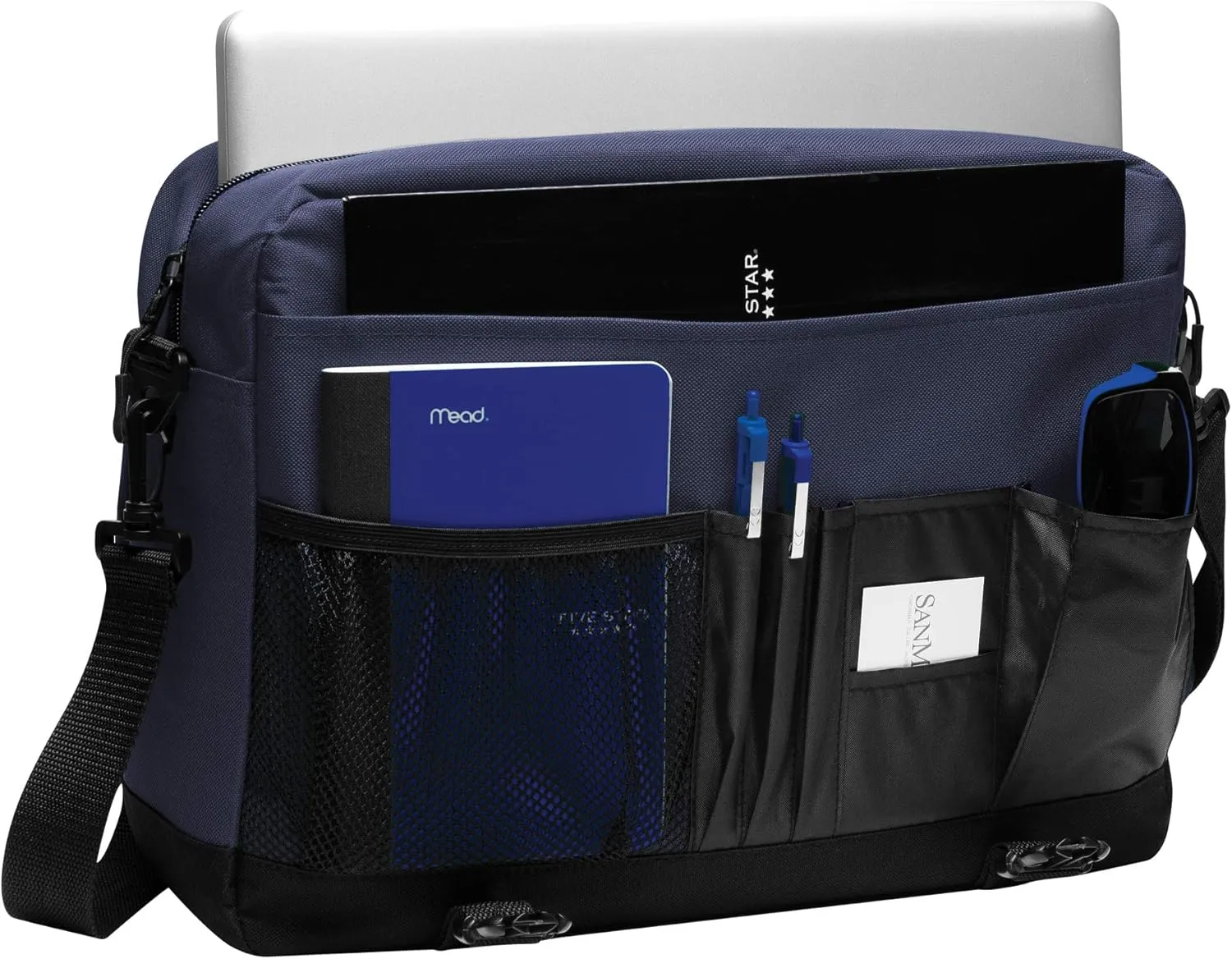 Personalized Messenger Laptop Briefcase - Add Your Embroidered Text, Monogram or Logo - Custom Shoulder Bag