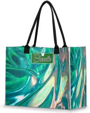 Personalized Women Casual Tote Bag Name, Customized Large Capacity Beach Shoulder Shopping Bag for Travel Daily Work