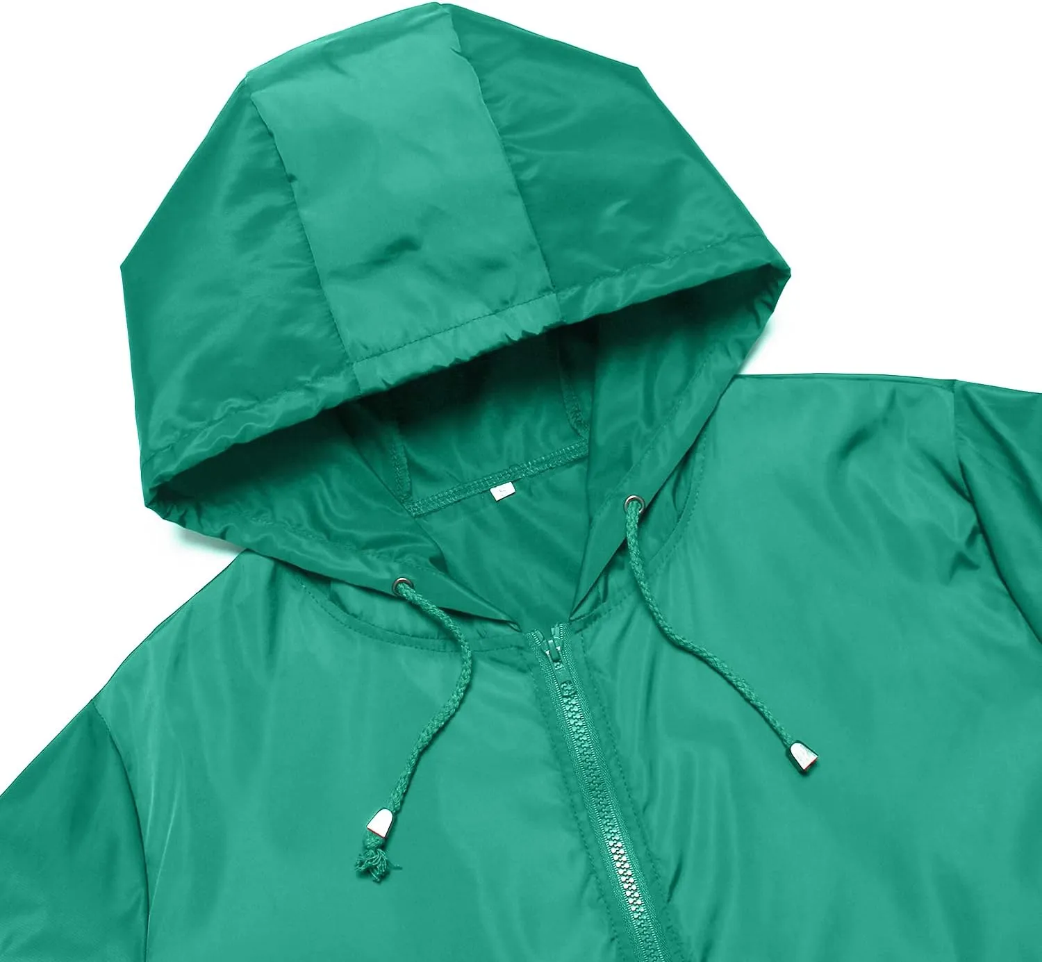 PESION Women's Waterproof Raincoat Lightweight Rain Jacket Hooded Windbreaker with Pocket for Outdoor