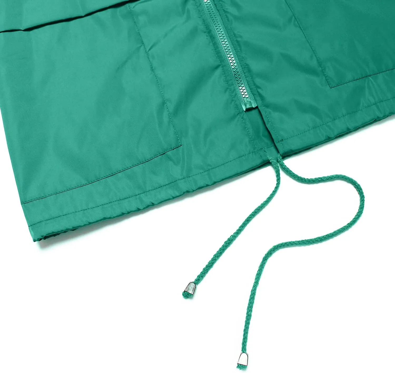 PESION Women's Waterproof Raincoat Lightweight Rain Jacket Hooded Windbreaker with Pocket for Outdoor