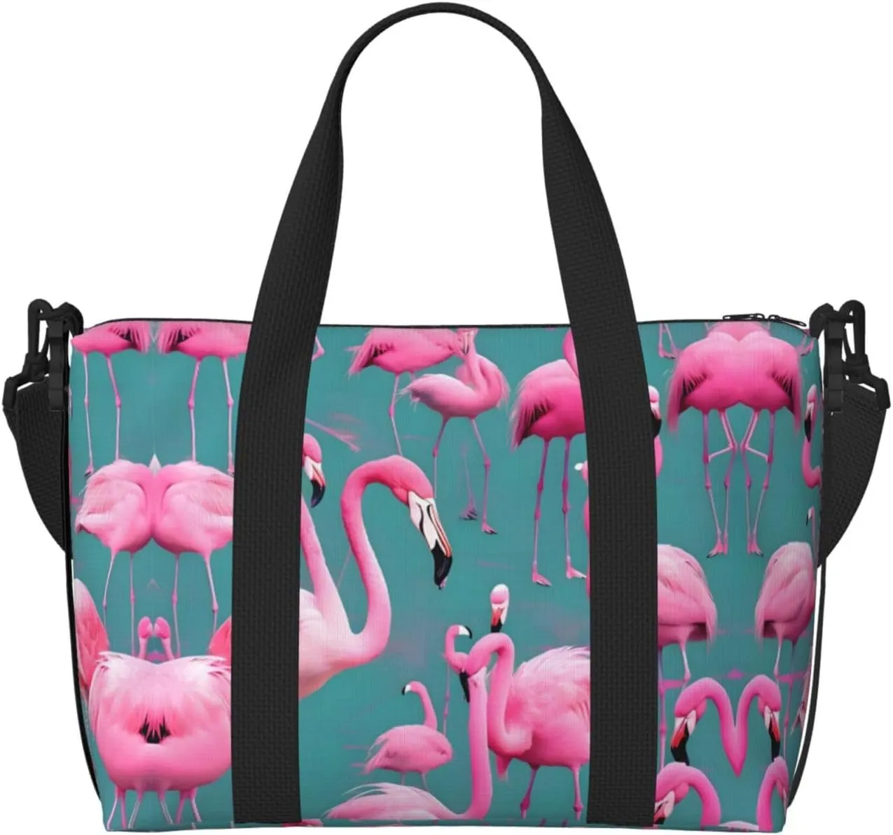 Phayah A Flock Of Flamingos Crossbody Travel Bag Overnighter Duffel Bags Carry On Size Ideal For School Or Overnight Travel Bag