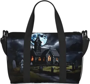 Phayah Cottage In The Cemetery Crossbody Travel Bag Overnighter Duffel Bags Carry On Size Ideal For School Or Overnight Travel Bag