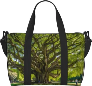 Phayah Primitive Tree Crossbody Travel Bag Overnighter Duffel Bags Carry On Size Ideal For School Or Overnight Travel Bag