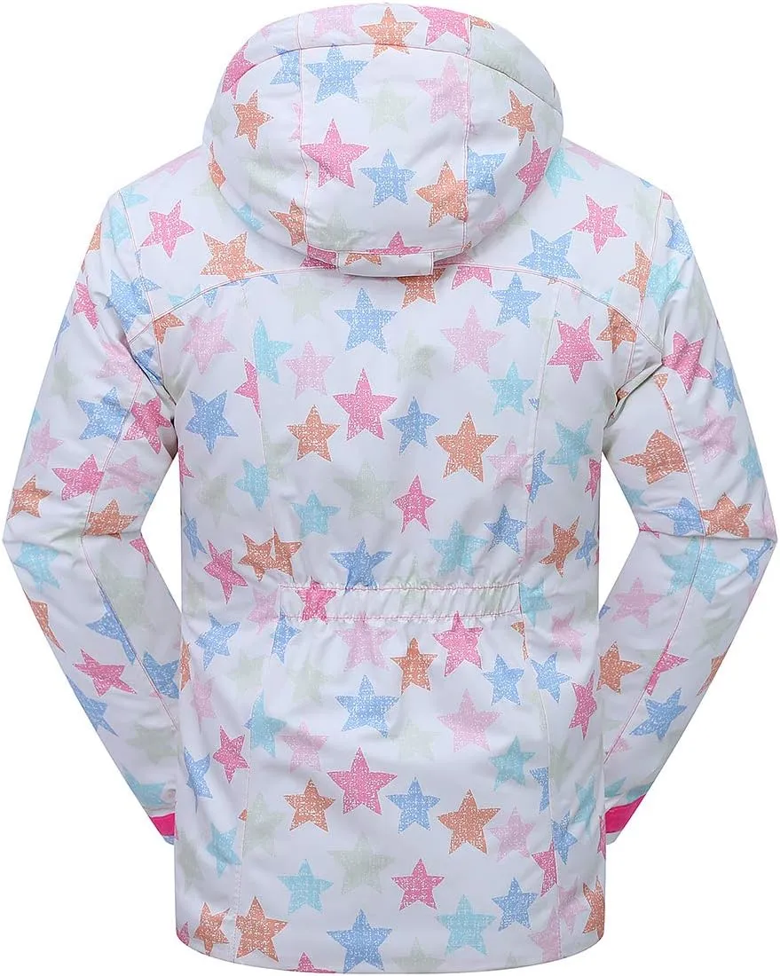 PHIBEE Girls' Waterproof Windproof Outdoor Warm Snowboard Ski Jacket