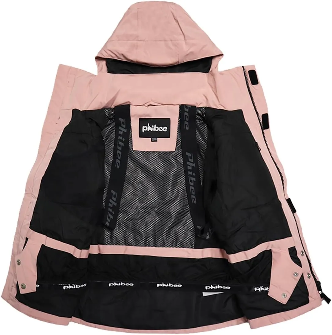 PHIBEE Women's Outdoor Waterproof Snowboard Breathable Snow Ski Jacket