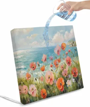 Pink Spring Floral Outdoor Cushion Chair Cover Set of 2 - Waterproof Couch Seat Covers, Modern Abstract Art Oil Painting Aesthetics Patio Furniture Protector Slipcovers for Sofa/RV, 24"x24"x4"