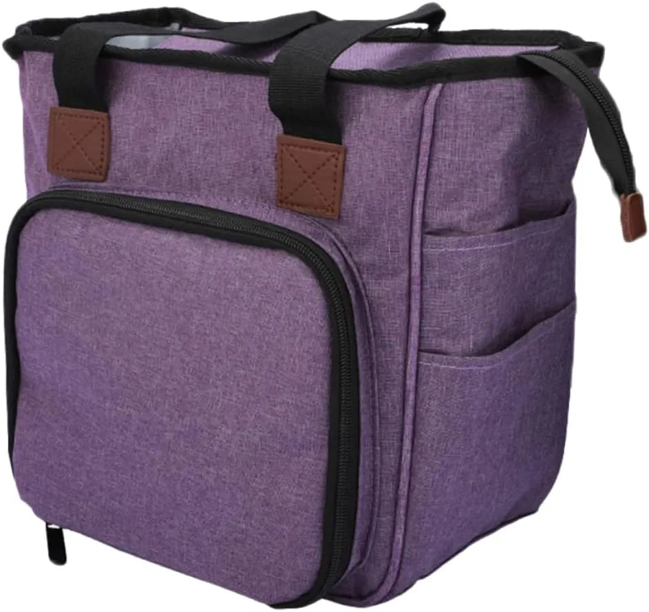 PLAFOPE Woolen Yarn Storage Bag Shoulder Straps Large Capacity Home Organizing Bag for Travel
