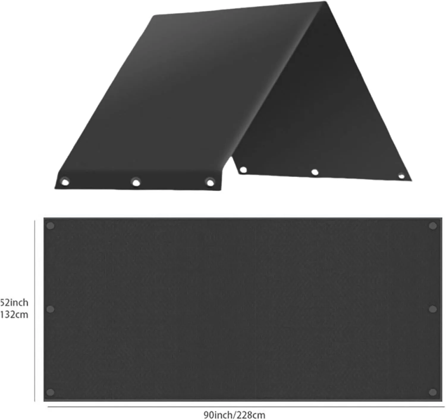 Playground Tarp Canopy Replacement, Outdoor Swing Covers Waterproof,Rainproof Waterproof UV Protection Awning for Playset (Black)