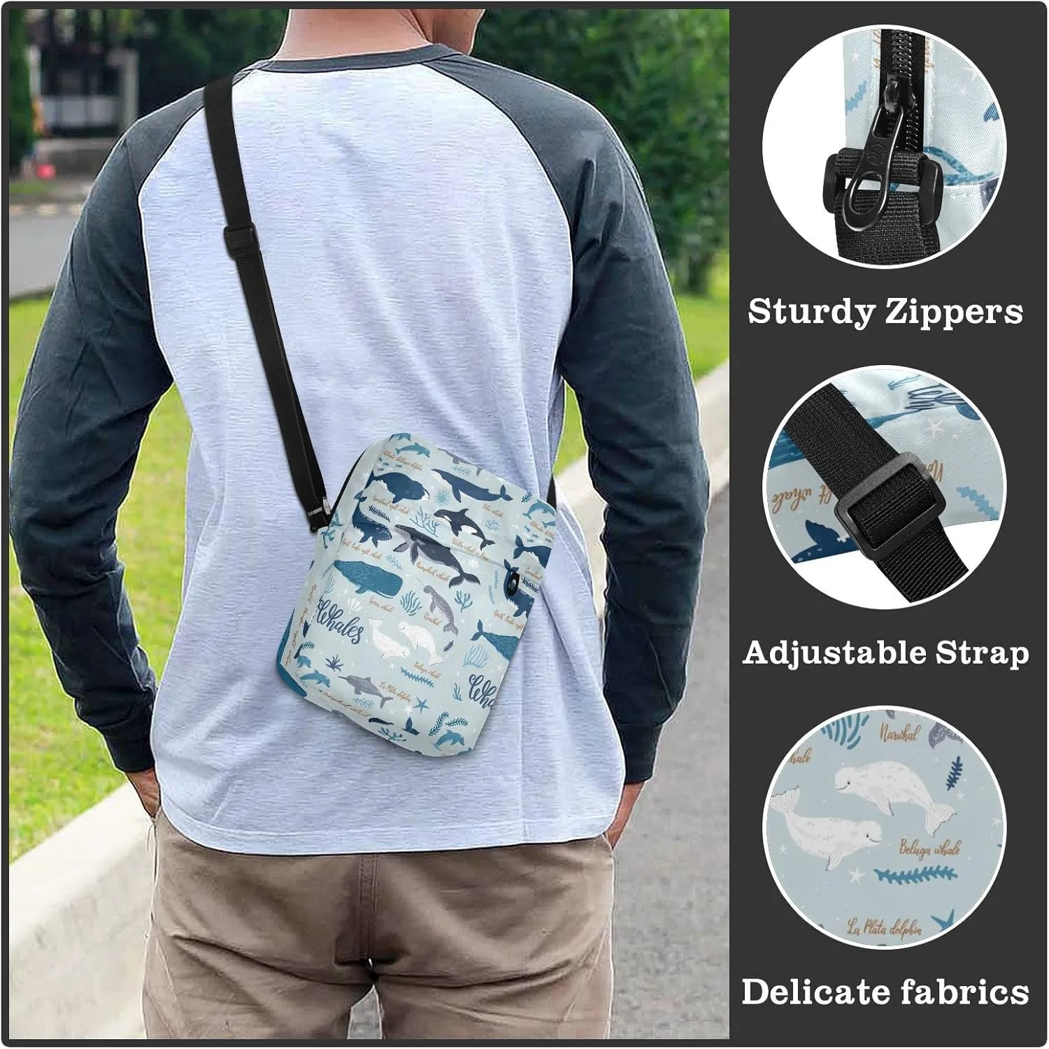 Poeticcity Crossbody Phone Bag, Small Messenger Shoulder Bag, Cash Handbag Wallet Purse