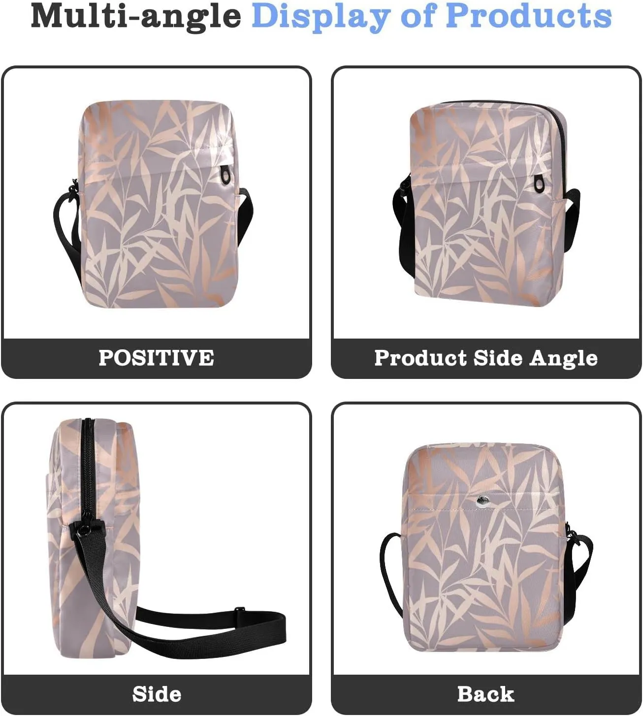Poeticcity Crossbody Phone Bag, Small Messenger Shoulder Bag, Cash Handbag Wallet Purse