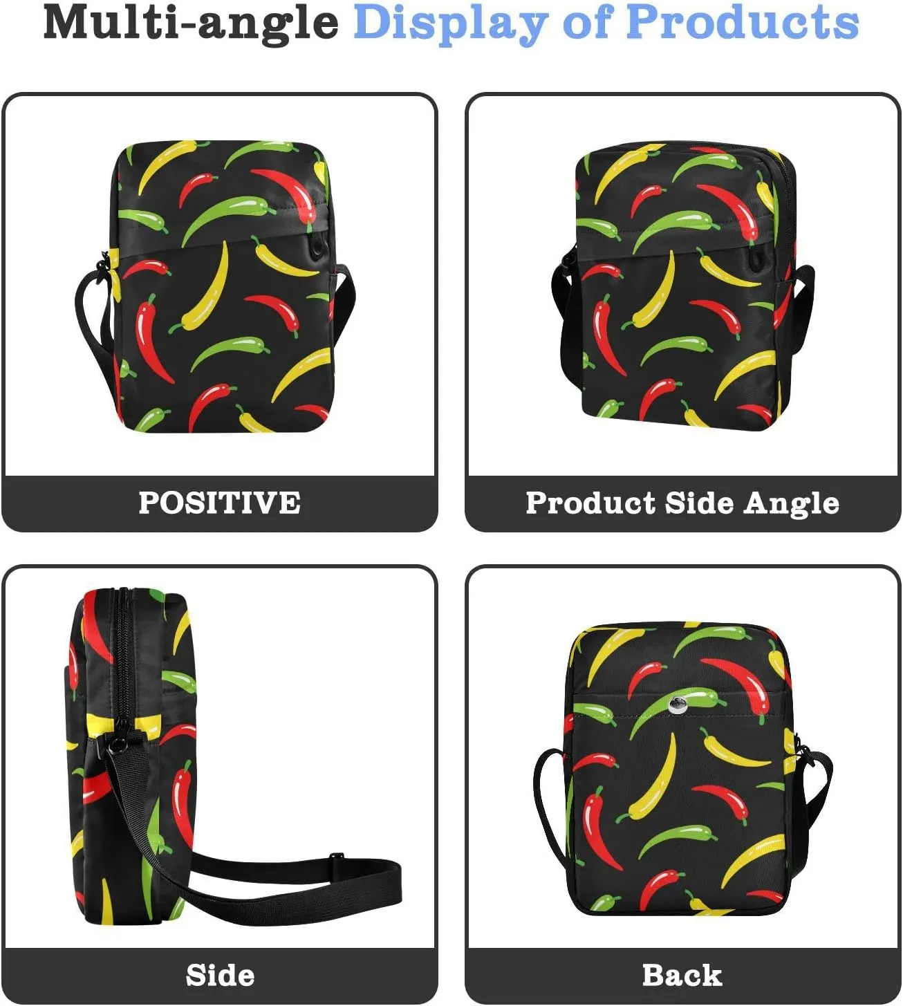 Poeticcity Crossbody Phone Bag, Small Messenger Shoulder Bag, Cash Handbag Wallet Purse