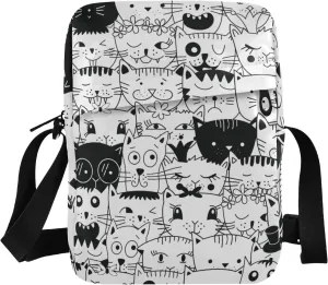 Poeticcity Crossbody Phone Bag, Small Messenger Shoulder Bag, Cash Handbag Wallet Purse