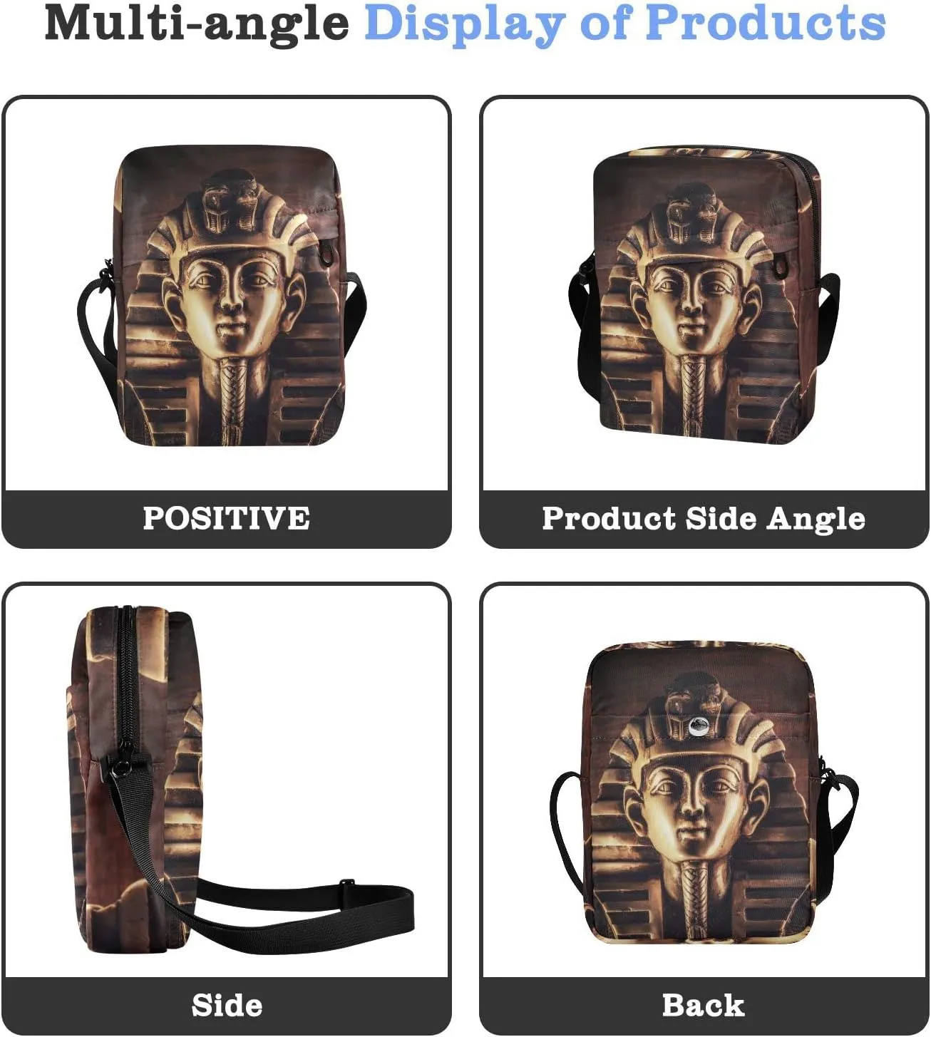 Poeticcity Crossbody Phone Bag, Small Messenger Shoulder Bag, Cash Handbag Wallet Purse