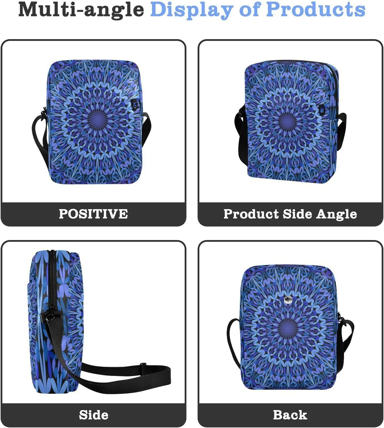 Poeticcity Crossbody Phone Bag, Small Messenger Shoulder Bag, Cash Handbag Wallet Purse