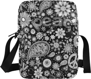 Poeticcity Crossbody Phone Bag, Small Messenger Shoulder Bag, Cash Handbag Wallet Purse