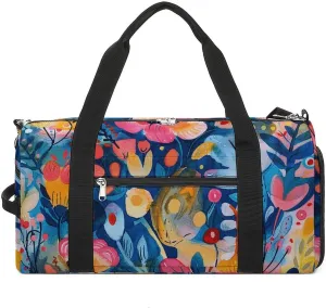Popular Art Style Gym Bag Sport Gym Tote Bag Lightweight Duffle Bag Carry On Weekender Bags for Women Men