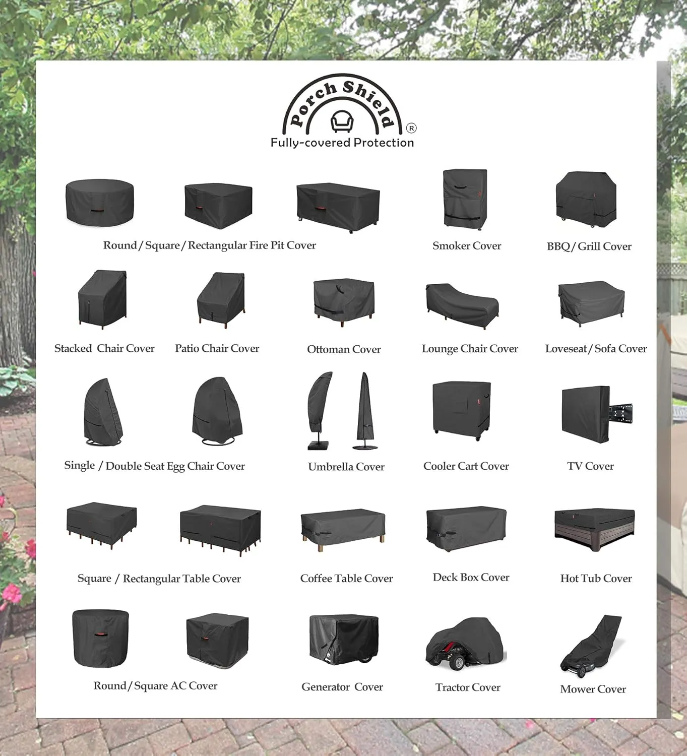 Porch Shield Waterproof Rolling 80-100 Qt Cooler Cart Cover Fits Most Patio Ice Chest Party Cooler (Black, 40"L x 20"W x 32"H)