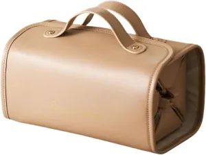 Portable 4-in-1 Foldable Cosmetic Bag - Large Capacity, Waterproof Travel Makeup Organizer with Detachable Design (Brown)
