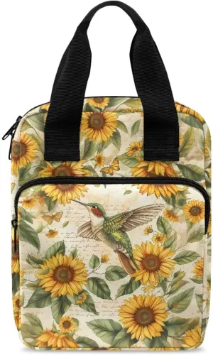 Portable Bible Cover Bookcase with Handle Bible Tote Bag Bible Books Pens Organizer 10.8 x 8.4 x 2.7 inches