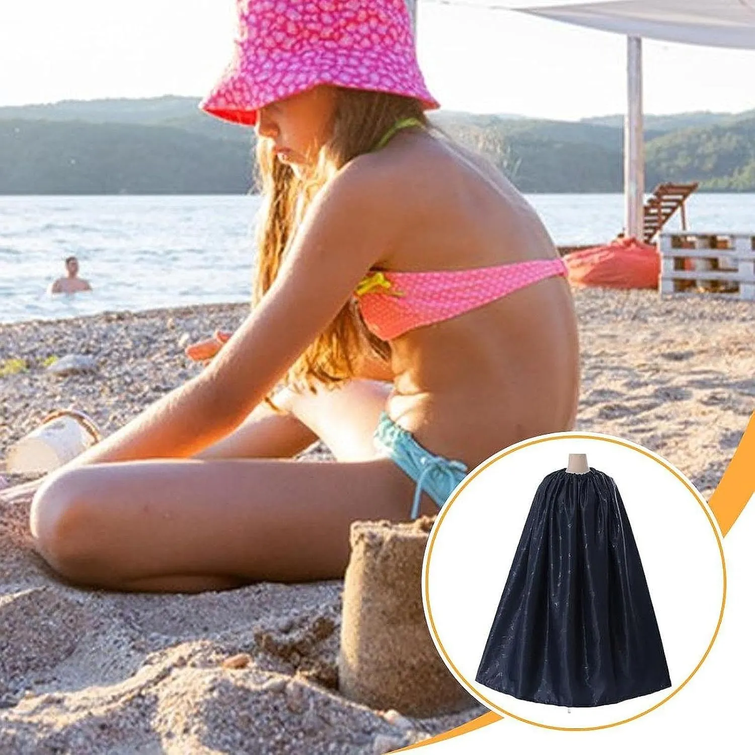 Portable Changing Room Changing Tent Rain Cover Dressing Cover Privacy Tent for Outdoor Taking Photo Beach Hiking Boating, 120cm