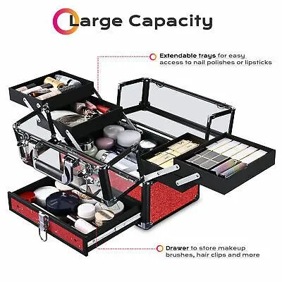 Pre-Sales Byootique Makeup Train Case Star Cosmetic Organizer Jewelry Box