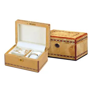 Premium Inlay Wood Jewelry box with Lock