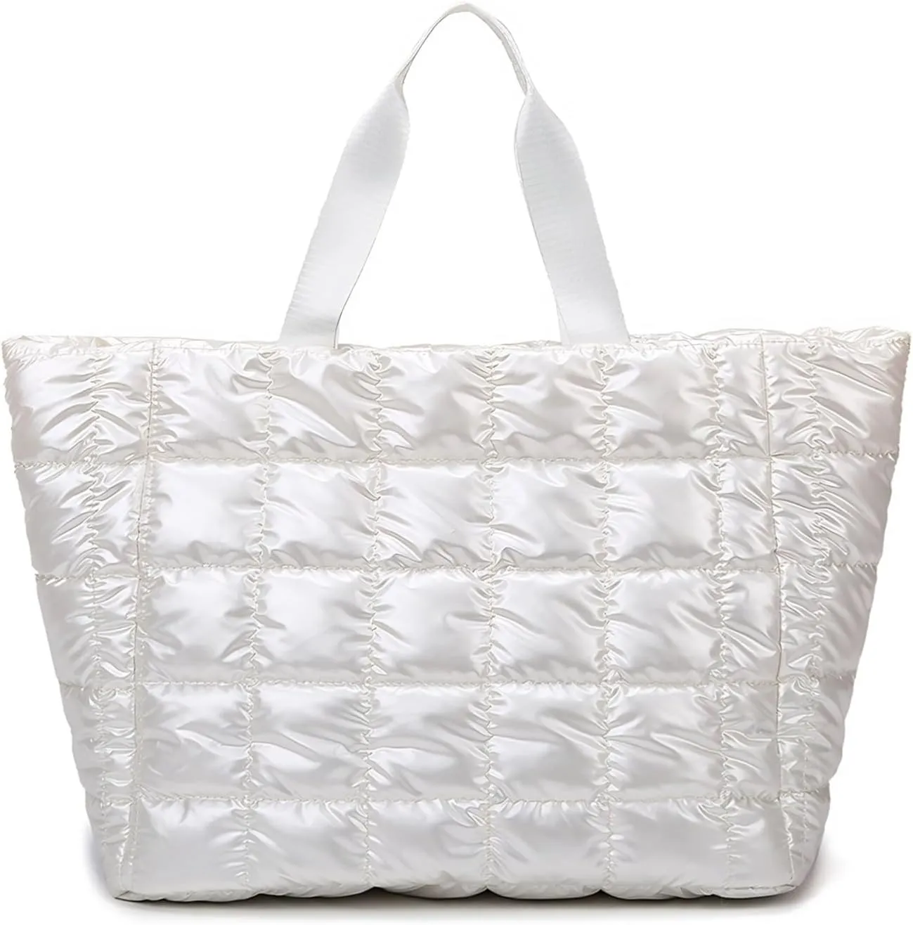 Puffer Tote and Handbag for Women with Detachable Shoulder Strap and Wet Pocket – Perfect for Everyday Style