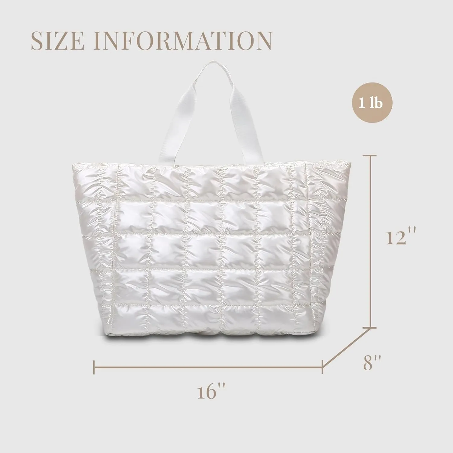Puffer Tote and Handbag for Women with Detachable Shoulder Strap and Wet Pocket – Perfect for Everyday Style