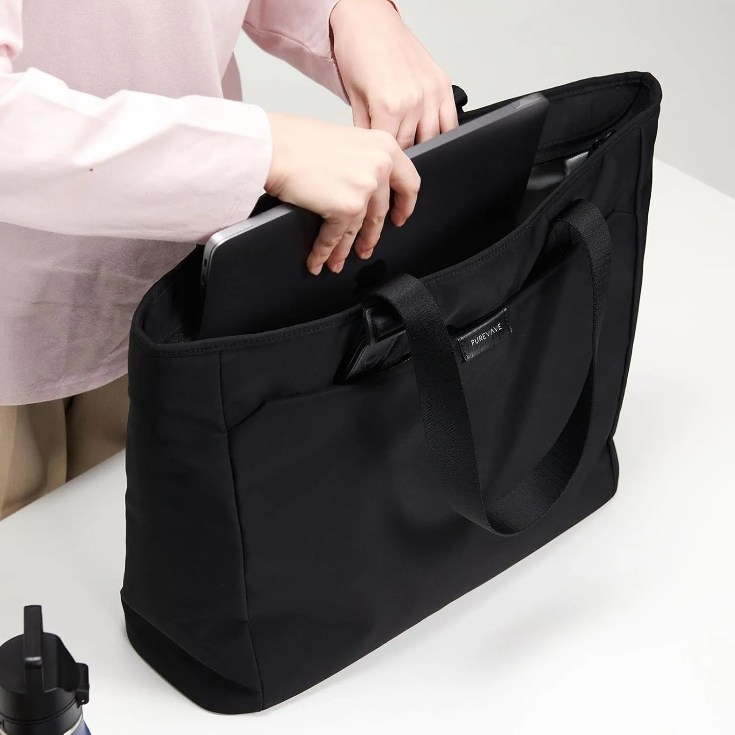 PUREVAVE Large Laptop Tote Bag for Women, Perfect for Travel, and Work