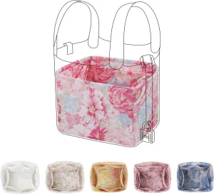 Purse Organizer Insert Fits Picotin 14/18/22/26 bags, Lightweight Bag Shaper for Women Luxury Handbag Tote, Soft Inner Bag (PC18, Blooming)