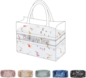 Purse Organizer Insert For Dior Booktote mini/S/M/L, Lightweight Bag Shaper Liner, Soft Women Luxury Handbag Tote Inner Bag (Booktote Large,Cat Paradise)