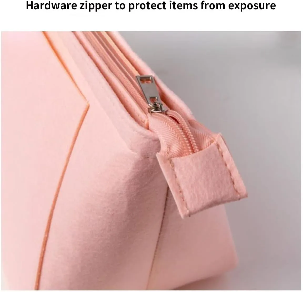 Purse Organizer Insert for Handbags – Felt Bag Organizer with Zipper, Multi-Pocket Divider for Longchamp, Totes, and Travel Bags, Inner Bag Liner for Women (Dark Grey,M)