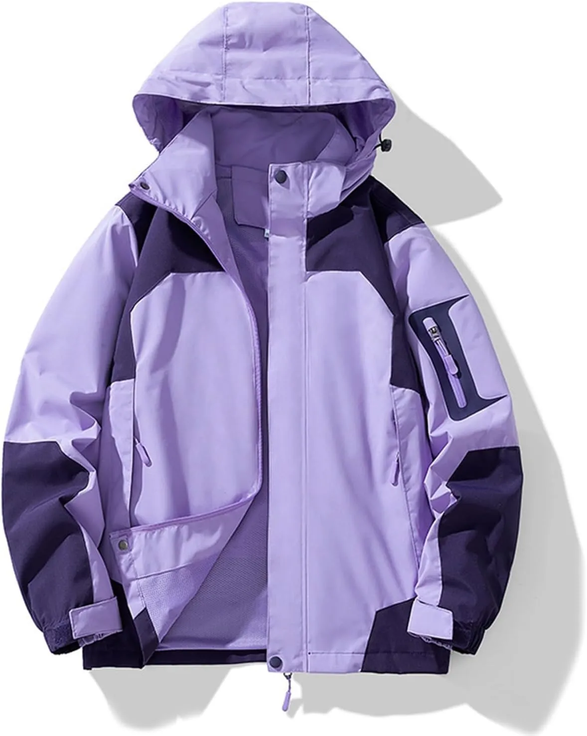 Rain Jacket Men Light Waterproof Rain Coats Ponchos Sun Protective Outdoor Jacket with Hooded